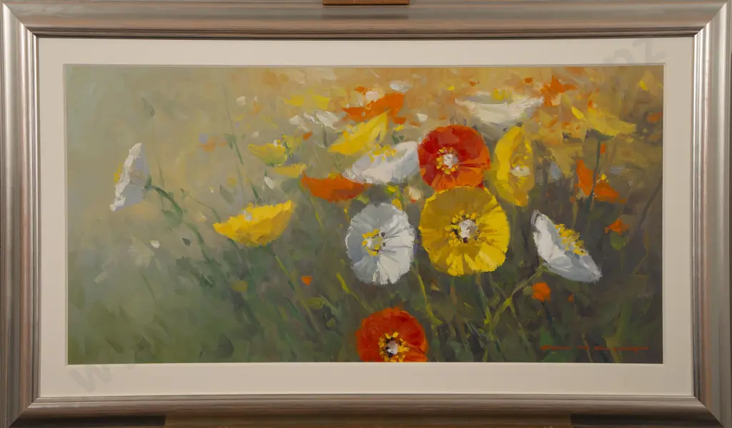 John Crump (b 1943) - Iceland Poppies Image 1++