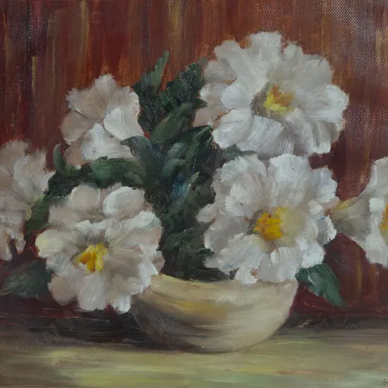 Unknown Artist - Still Life with White Camellias