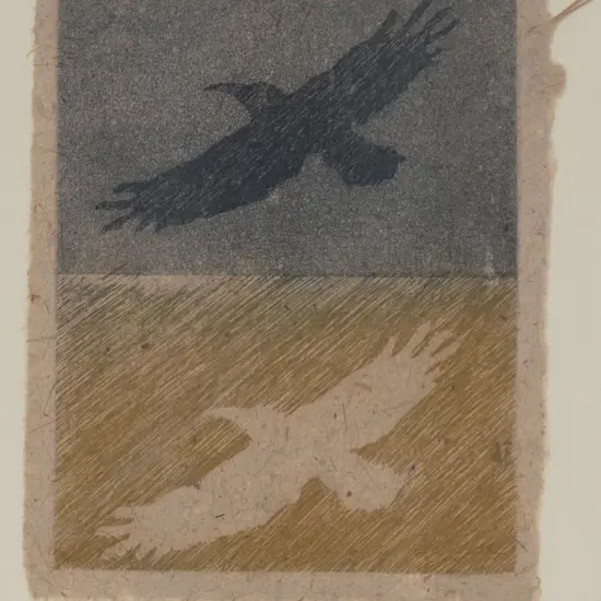 Barry Cleavin (b 1939)  - Where The Crow Flew