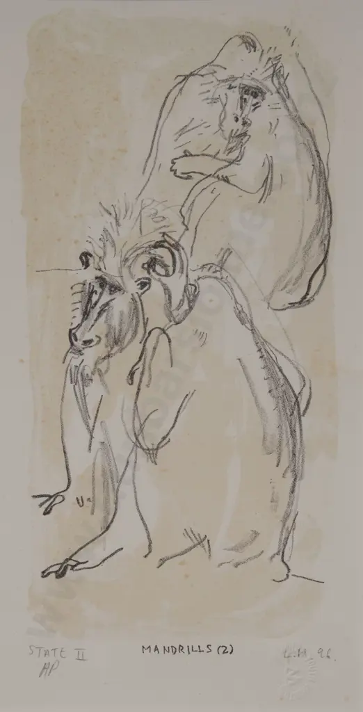 Lewis Miller (b 1959) - Mandrills (2) Image 1++