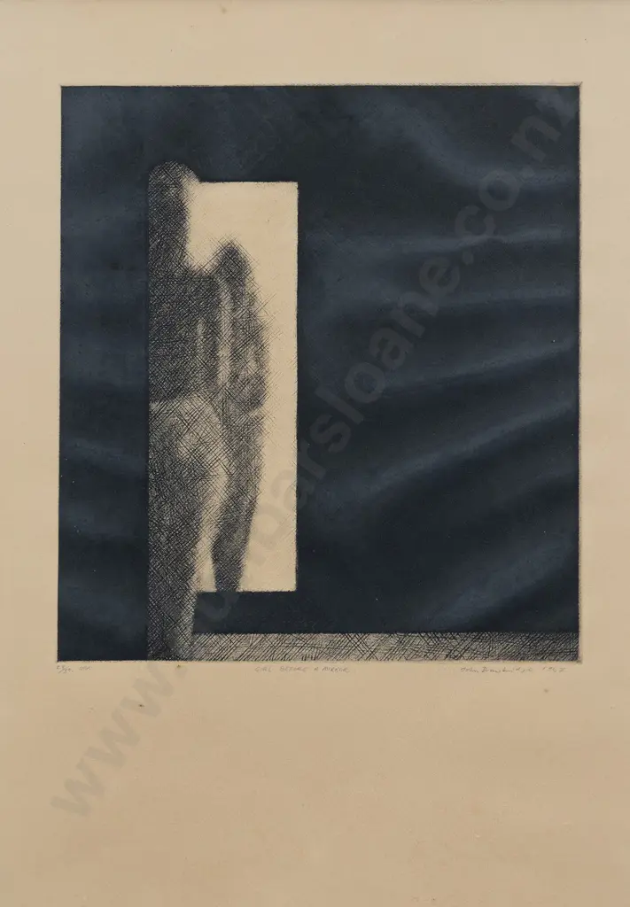 John Drawbridge (1930 - 2005) - Girl Before A Mirror Image 1++