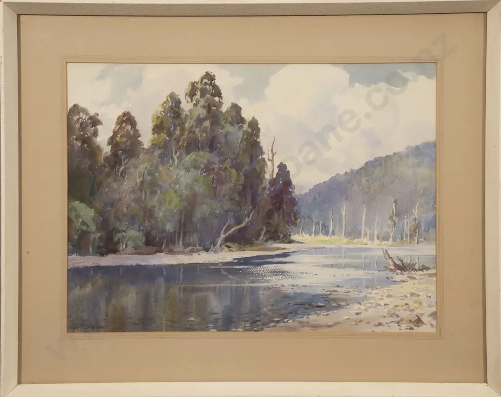Carl Laugesen (1900 - 1987) - River Scene Image 1++