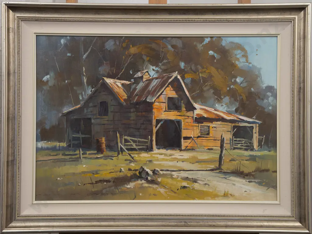 John M. Crump (b. 1943) - Deserted Barn Image 1++