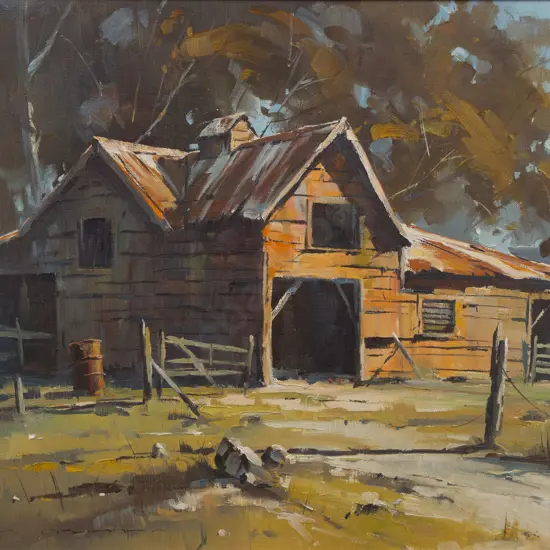 John M. Crump (b. 1943) - Deserted Barn