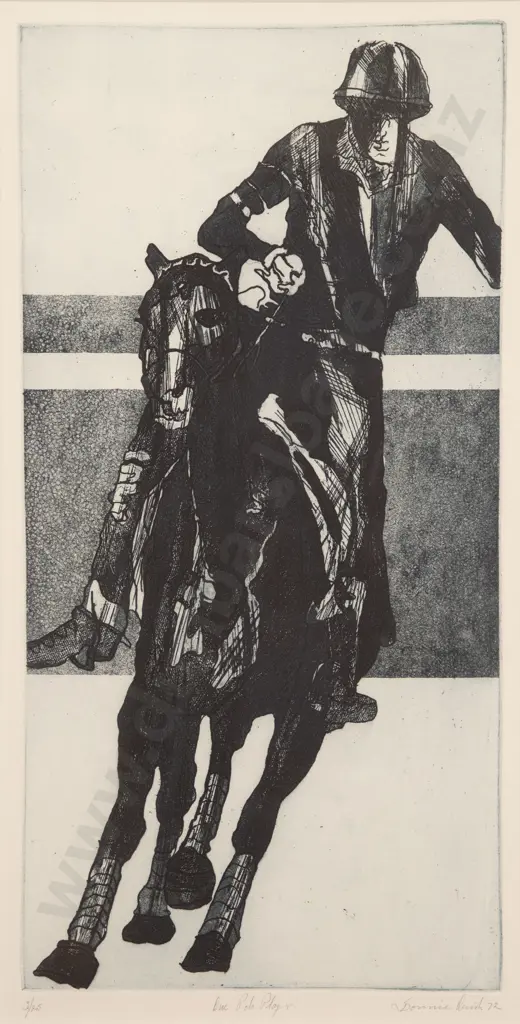 Bonnie Quirk (b. 1932) - One Polo Player Image 1++