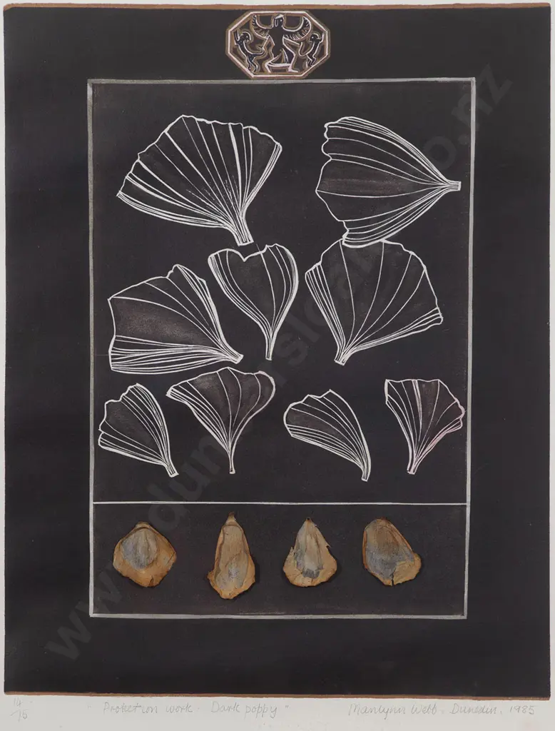 Marilynn Webb (1937 - 2021) - Protection Work Dark Poppy Image 1++