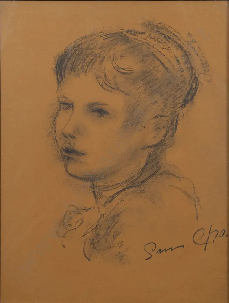 Sam Cairncross (1913 - 1976) - Portrait of a Girl Image 1++