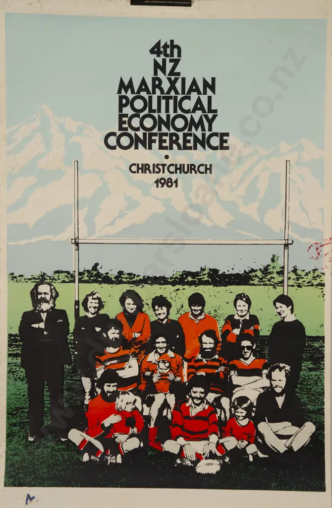 Vintage Poster - 4th New Zealand Marxian Political Economy Conference (a/f) Image 1++