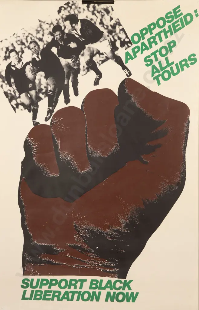 Vintage Poster - Oppose Apartheid Stop All Tours Image 1++