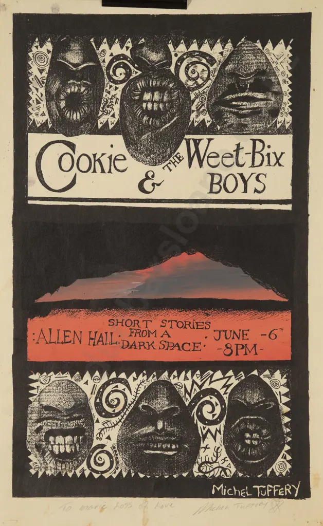 Michel Tuffery (b 1966) - Cookie & the Weetbix Boys (unframed) Image 1++