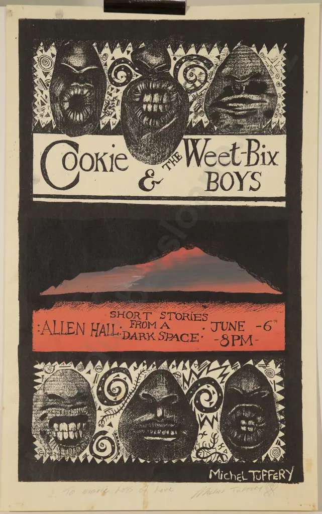 Michel Tuffery (b 1966) - Cookie & the Weetbix Boys (unframed) Image 1++