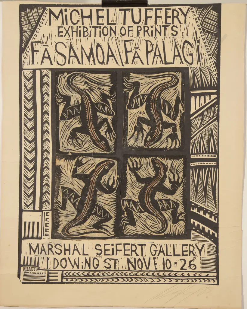 Michel Tuffery (b 1966) - Marshall Seifert Gallery Poster (unframed) Image 1++