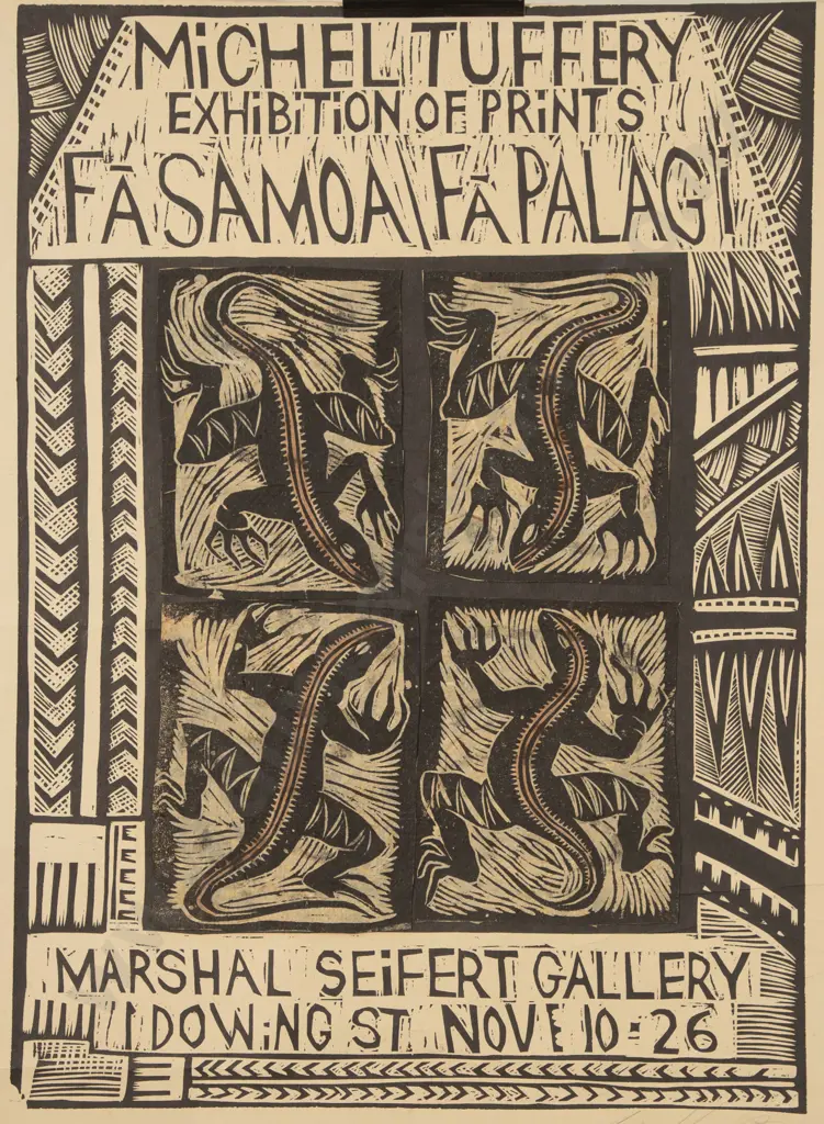 Michel Tuffery (b 1966) - Marshall Seifert Gallery Poster (unframed) Image 1++