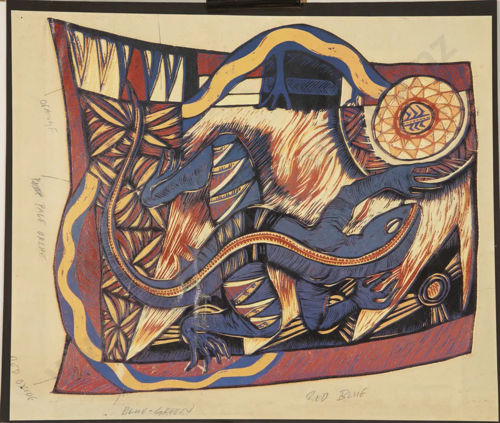 Michel Tuffery (b 1966) - Lizard (unframed) Image 1++