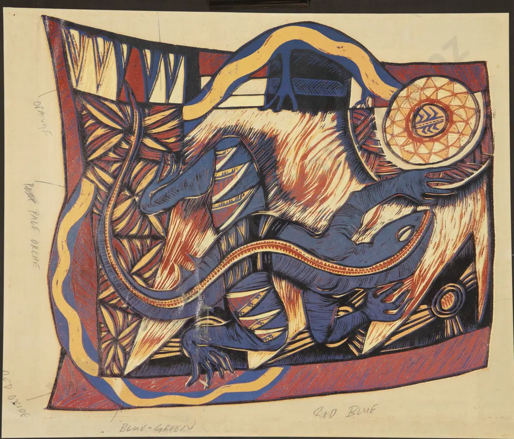 Michel Tuffery (b 1966) - Lizard (unframed) Image 1++
