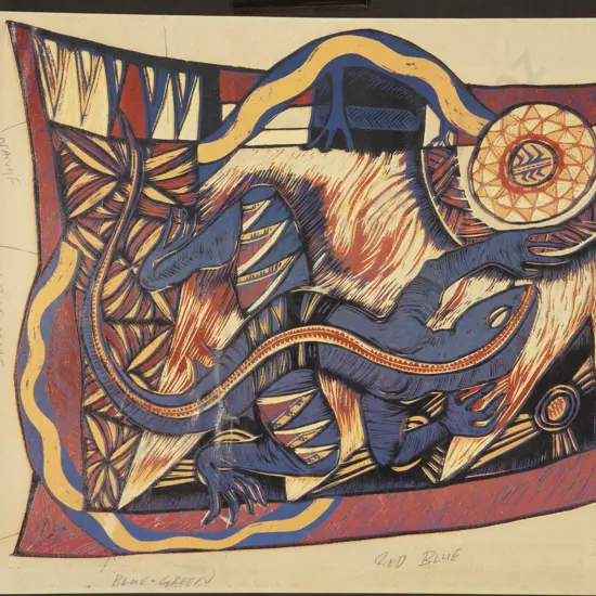 Michel Tuffery (b 1966) - Lizard (unframed)