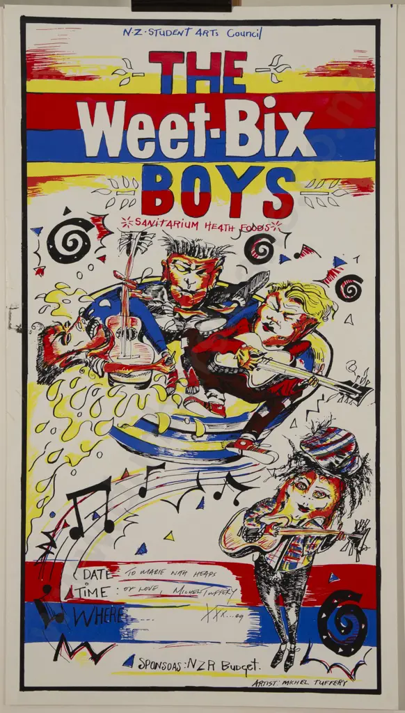 Michel Tuffery (b 1966) - Cookie & The Weetbix Boys Poster (unframed) Image 1++