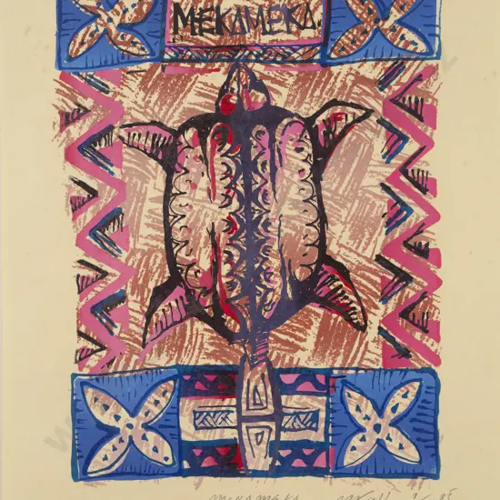 Michel Tuffery (b 1966) - Meka Meka (unframed)