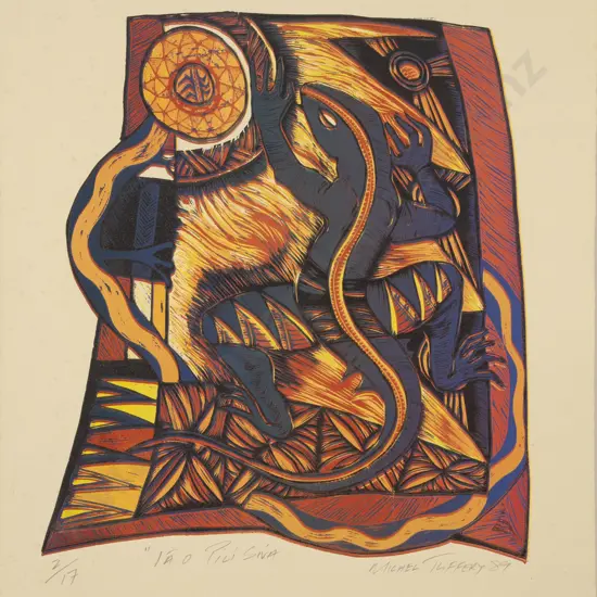 Michel Tuffery (b 1966) - Ia O Pili Siva (unframed)