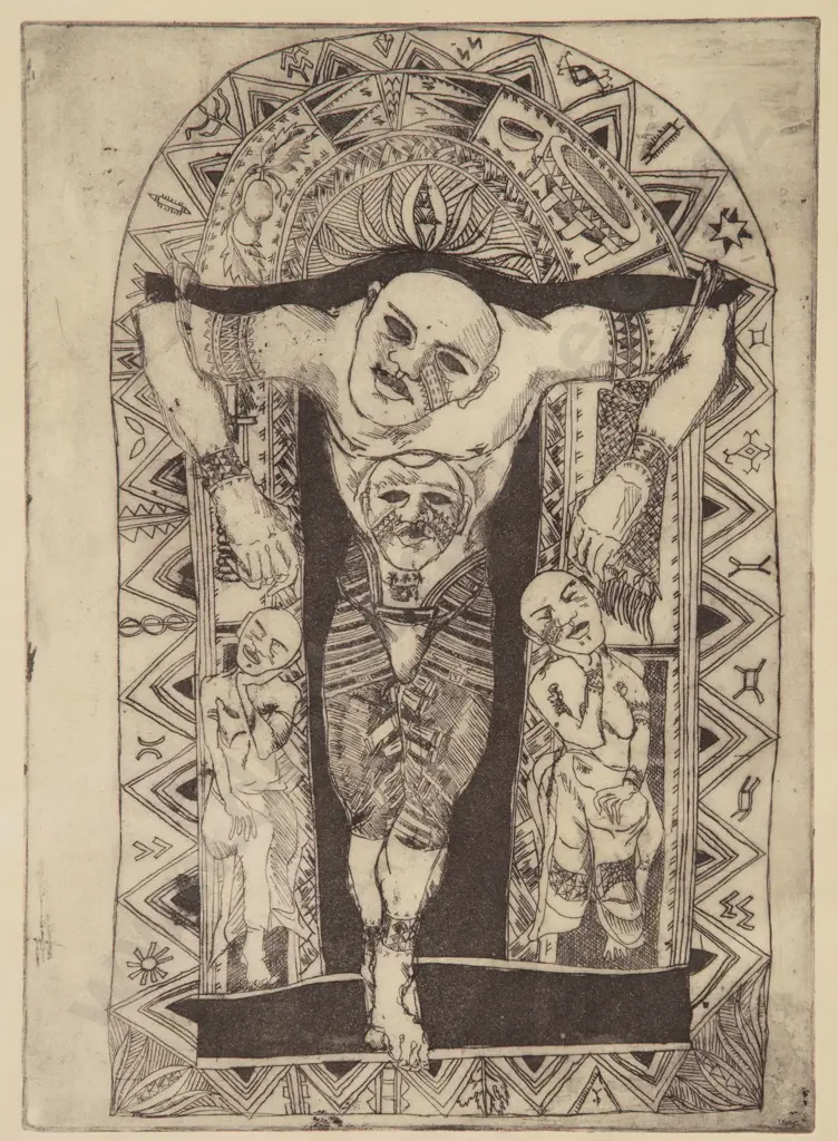 Michel Tuffery (b 1966) - Crucifixion (unframed) Image 1++