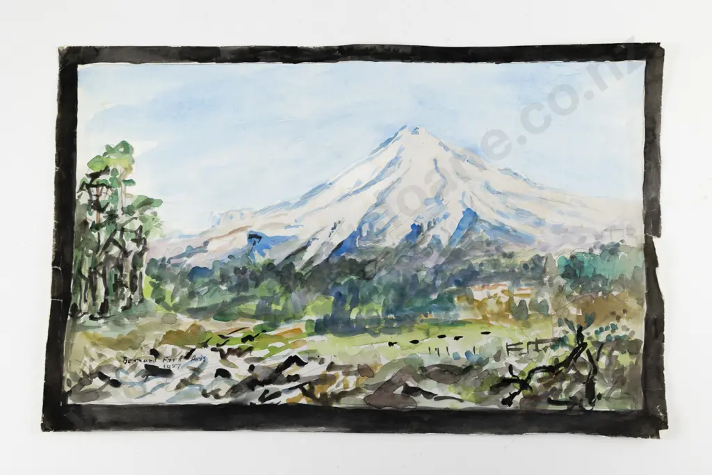 Bernard Aris (1887 - 1977) - Mt Taranaki (unframed) Image 1++