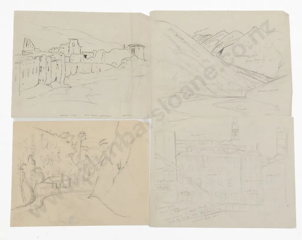 John Weeks (1888-1965) - Twelve Various Sketchbook Studies Image 1++