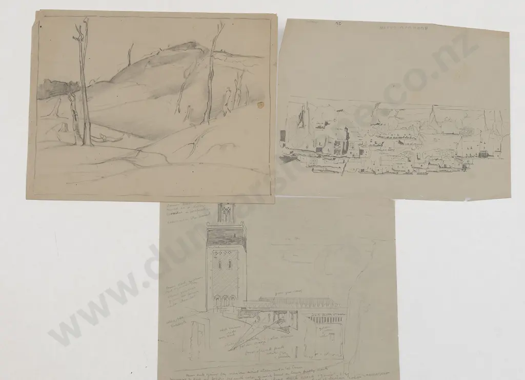 John Weeks (1888-1965) - Twelve Various Sketchbook Studies Image 1++