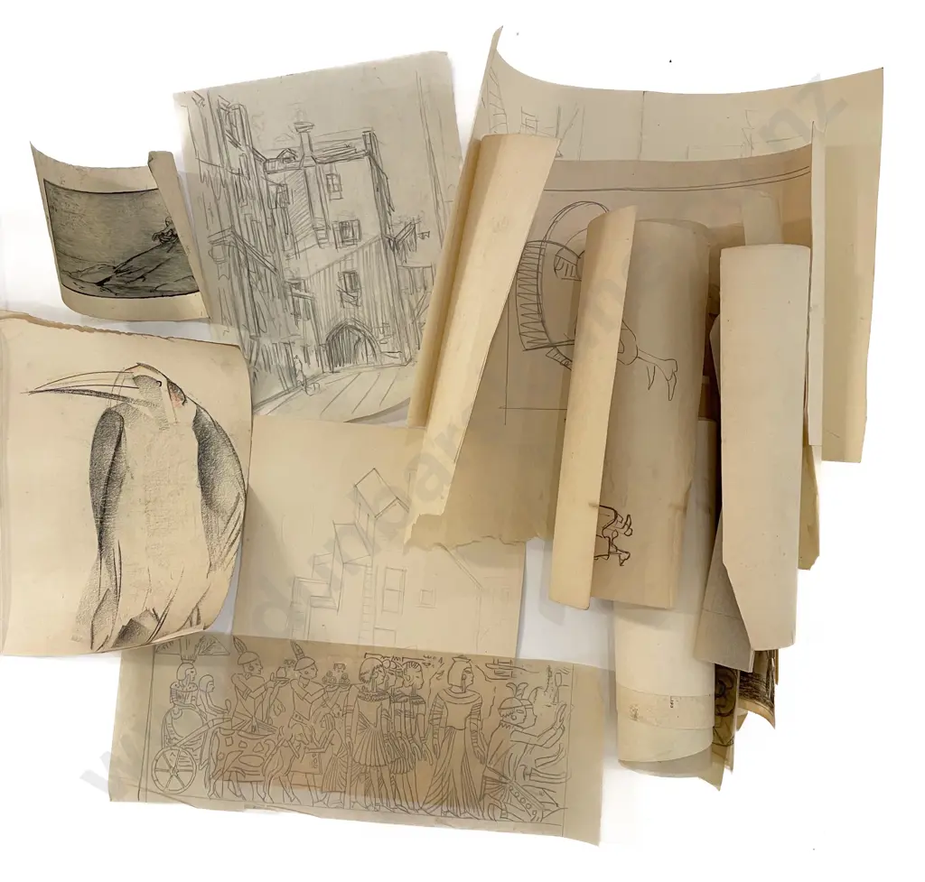 John Weeks (1888 - 1965) - Qty Assorted Sketchbook Studies Image 1++