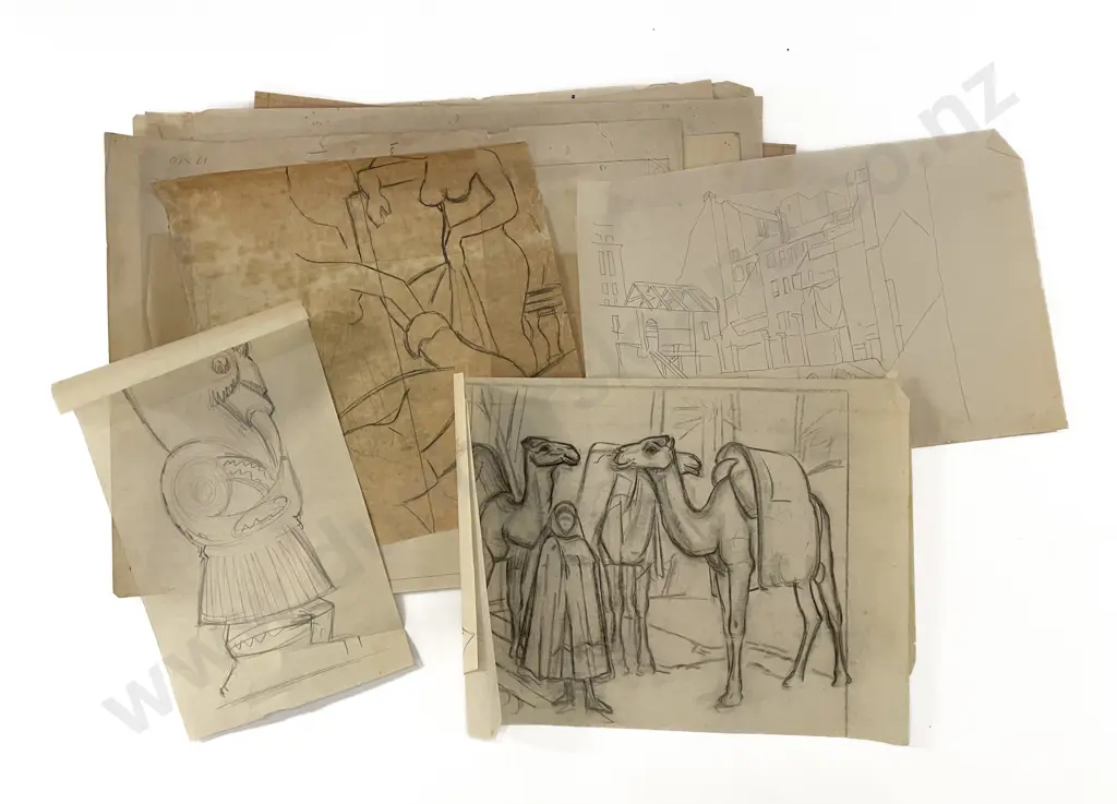 John Weeks (1888 - 1965) - 25 Assorted Sketchbook Studies Image 1++