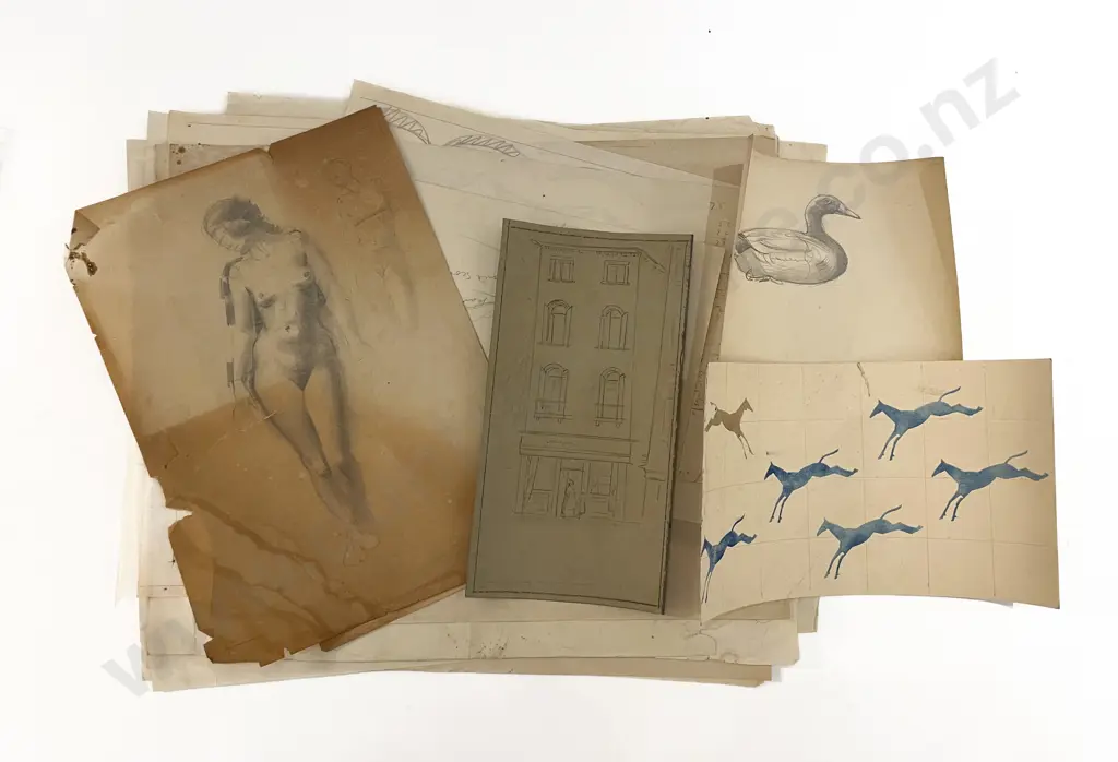 John Weeks (1888 - 1965) - 21 Assorted Sketchbook Studies Image 1++
