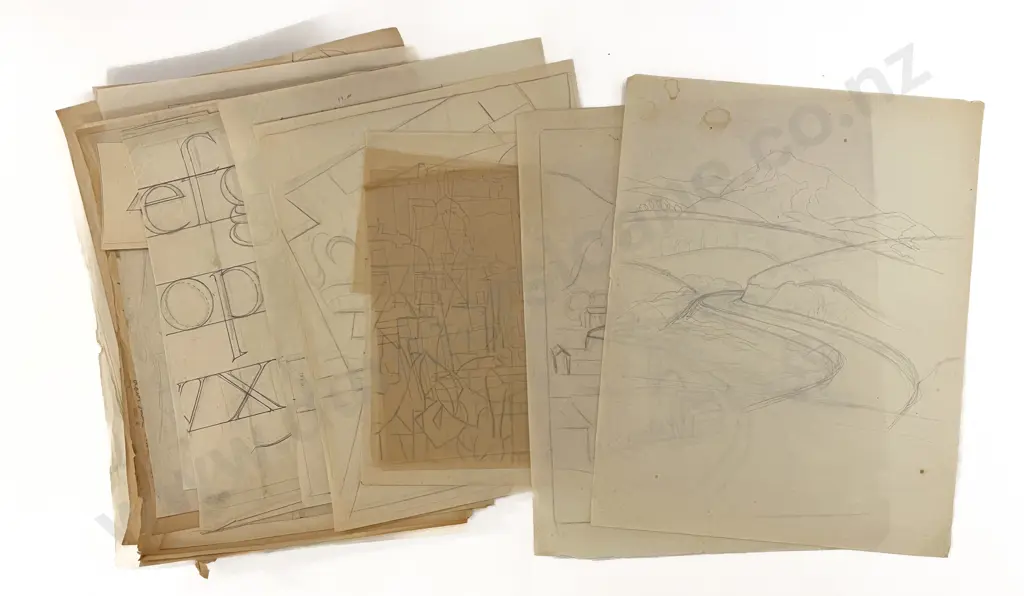 John Weeks (1888 - 1965) - 30 Assorted Sketchbook Studies Image 1++