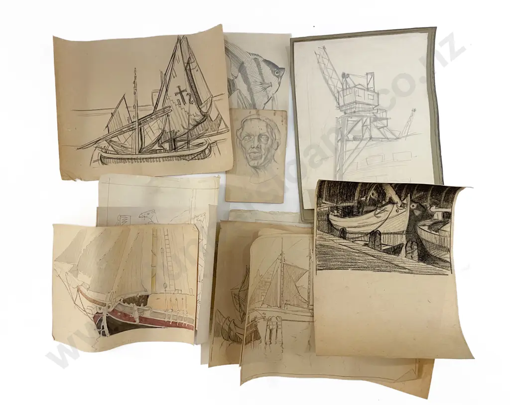 John Weeks (1888 - 1965) - 15 Assorted Sketchbook Studies Image 1++