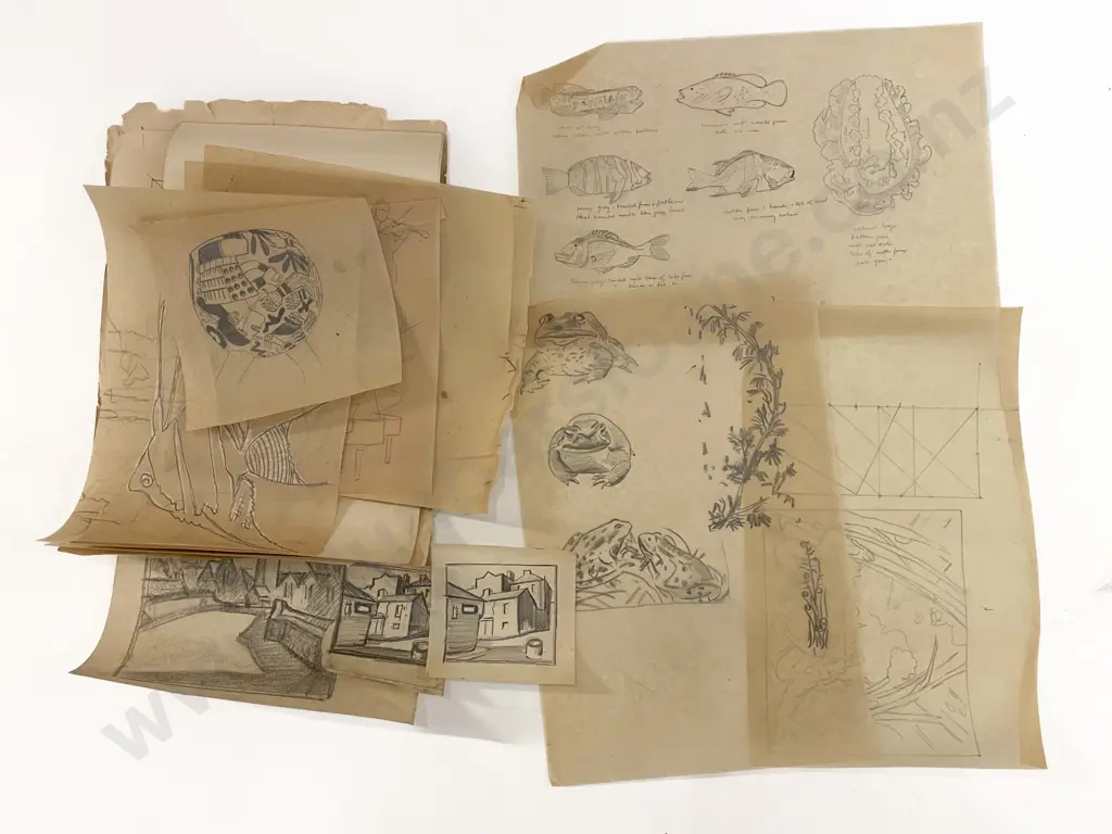 John Weeks (1888 - 1965) - 21 Assorted Sketchbook Studies Image 1++