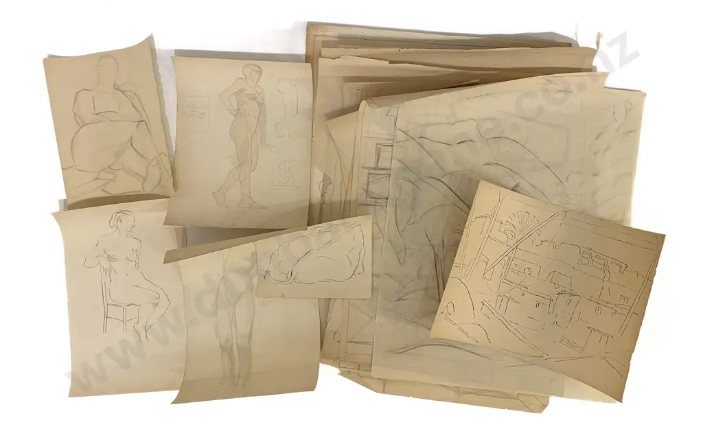 John Weeks (1888 - 1965) - 25 Assorted Sketchbook Studies Image 1++