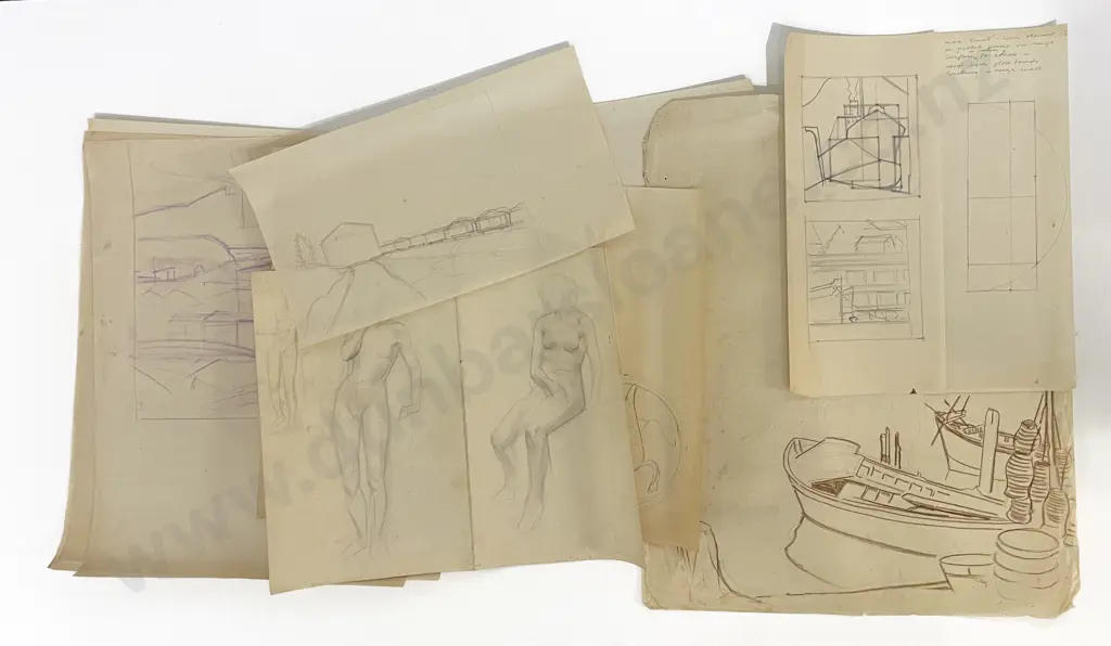 John Weeks (1888 - 1965) - 25 Assorted Sketchbook Studies Image 1++