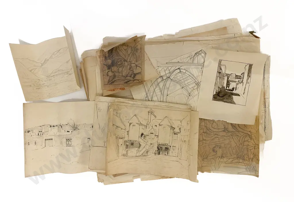 John Weeks (1888 - 1965) - 30 Assorted Sketchbook Studies Image 1++