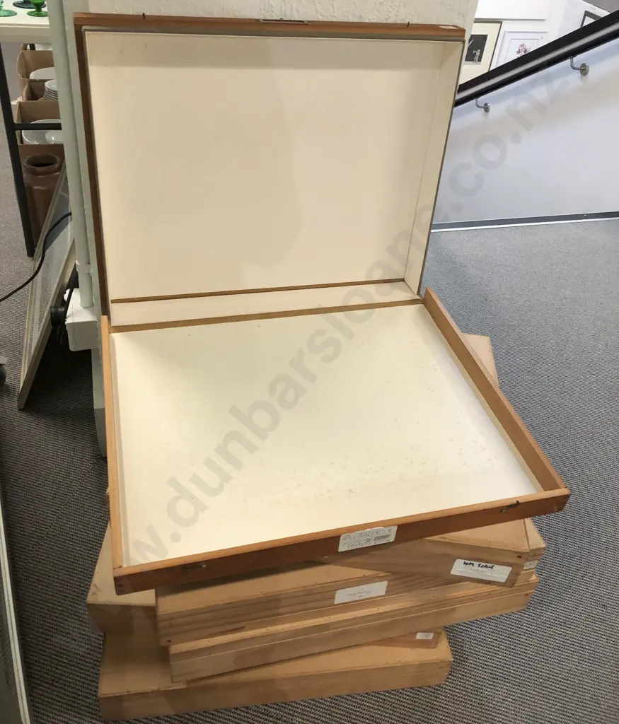 Six Wooden Art/Photograph Storage Boxes Image 1++