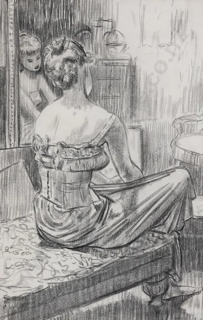 John Buckland Wright (1897 - 1954) - Interior Study Image 1++