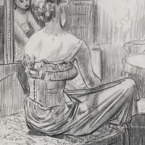 John Buckland Wright (1897 - 1954) - Interior Study