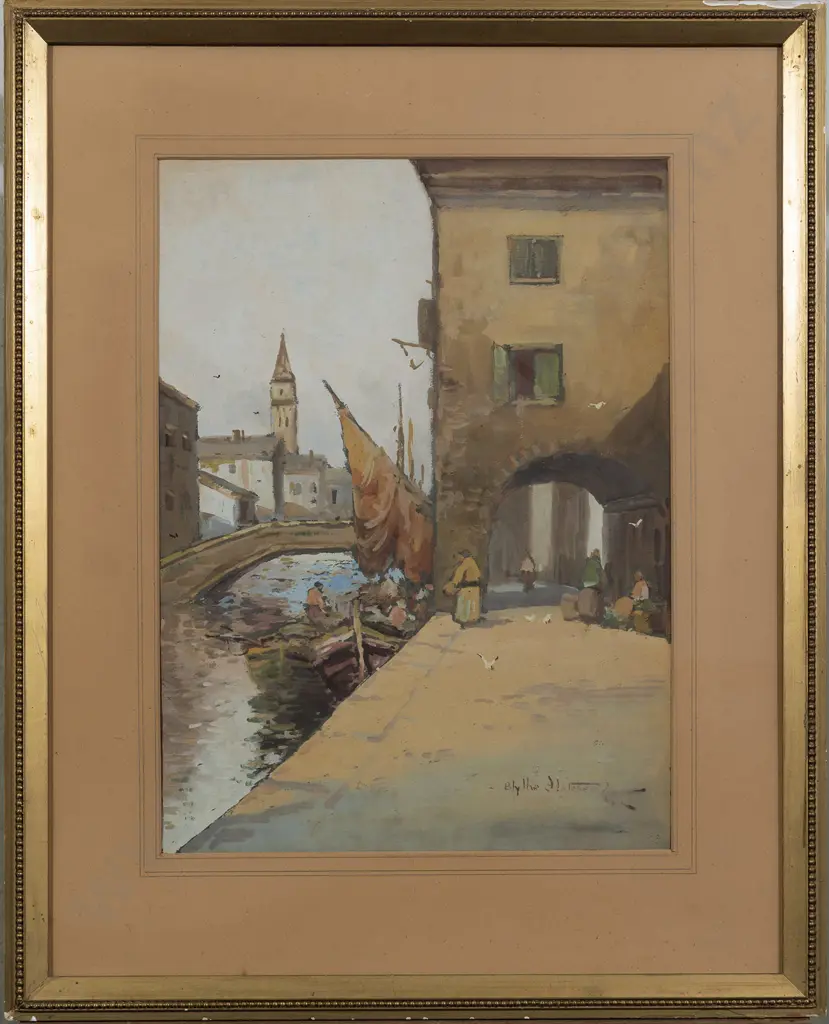 Blythe Fletcher (1890-1949) - Scene in Venice Image 1++
