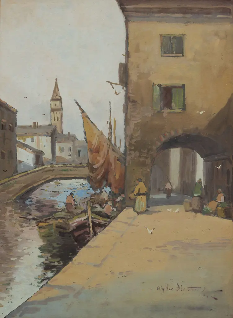 Blythe Fletcher (1890-1949) - Scene in Venice Image 1++