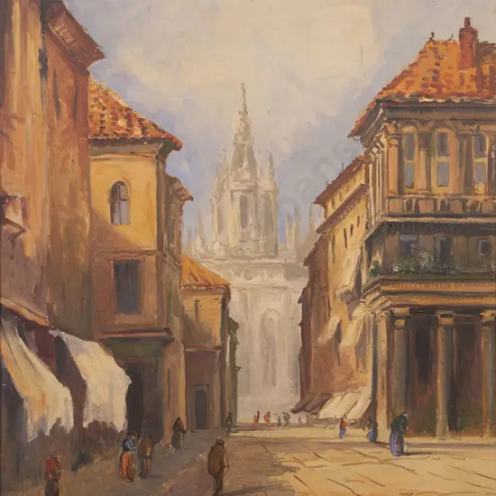 Blythe Fletcher (1890 - 1949) - European Street Scene