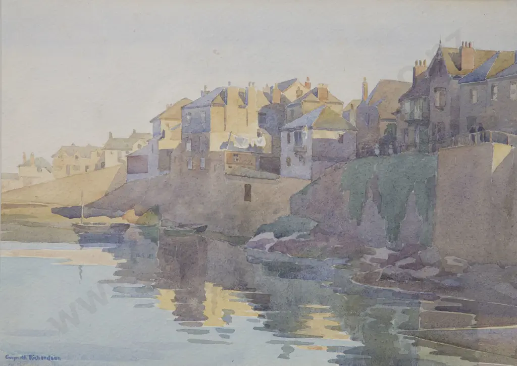 Gwyneth Richardson (1896 - 1980) - Newlyn Harbour Cornwall Image 1++
