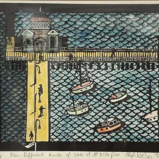 Unknown Artist - Four Different Kinds of Wave At St Kilda Pier