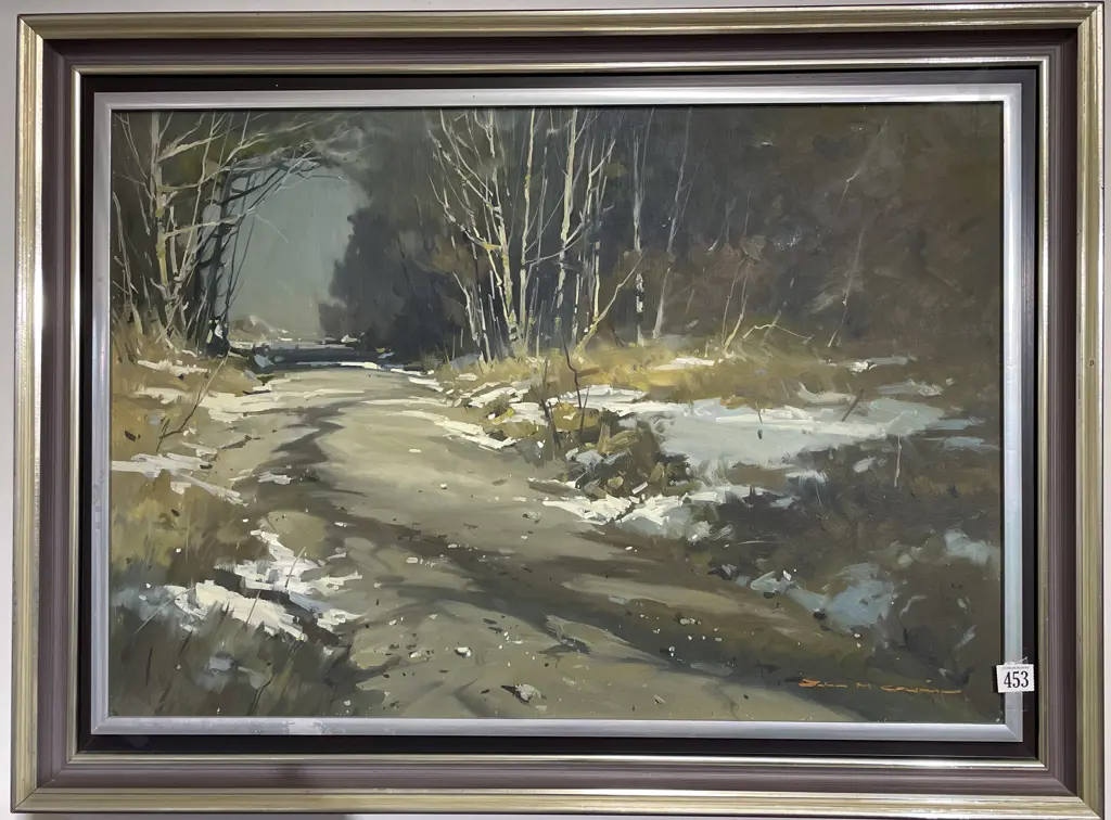 John Crump (b 1943) - Snow Melt Palmers Road Image 1++