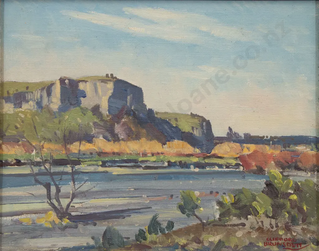 Clifford Brunsden (1907 - 1969) - Hanging Rock South Canterbury Image 1++