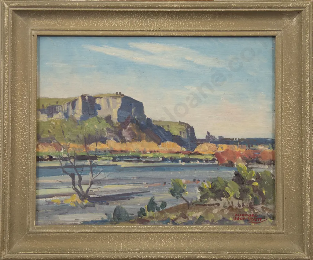 Clifford Brunsden (1907 - 1969) - Hanging Rock South Canterbury Image 1++