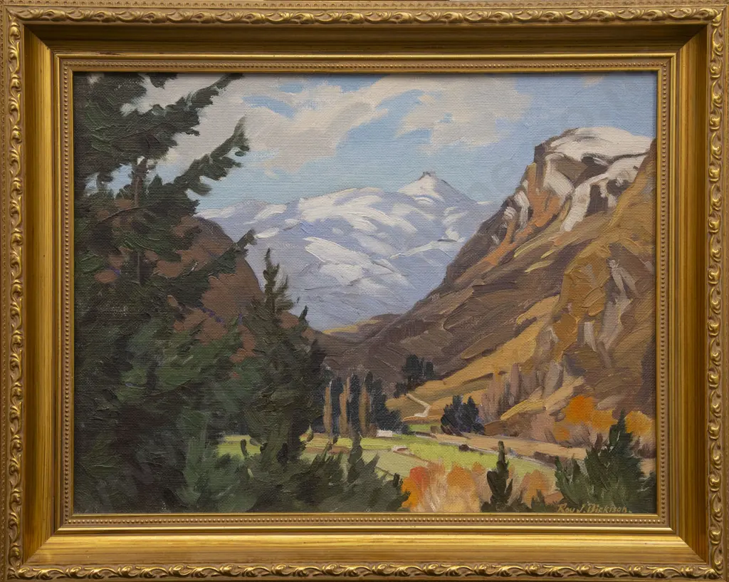 Roy Dickison (1923 - 2012) - A Glimpse of Coronet Peak Image 1++