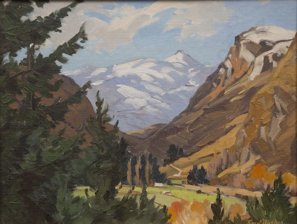 Roy Dickison (1923 - 2012) - A Glimpse of Coronet Peak Image 1++