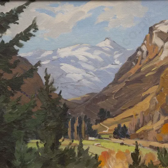 Roy Dickison (1923 - 2012) - A Glimpse of Coronet Peak